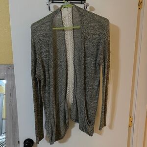 Maurices Heather Gray Open-Front Cardigan
